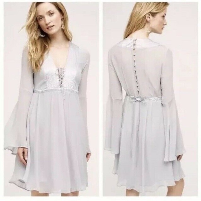 Anthropologie Belled Peasant Dress